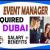 Event Manager Required in Dubai