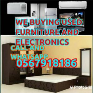 We buying used furniture and electronics 0567918186