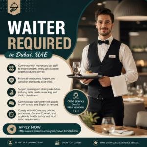 Waiter Required in Dubai