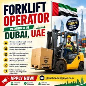 Forklift Operator Required in Dubai
