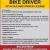 BIKE DRIVER REQUIRED  WITH BIKE DRIVER LICENSE
