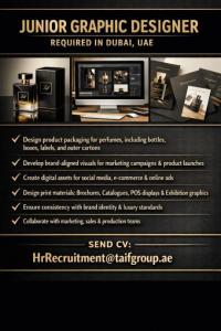 Junior Graphic Designer Required in Dubai