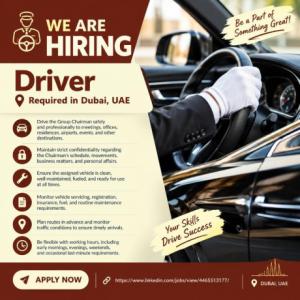 Driver Required in Dubai