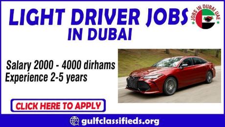 LIGHT DRIVER JOBS IN DUBAI