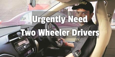 Urgently Need Two Wheeler Drivers