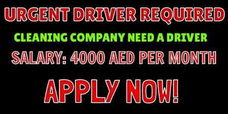 CLEANING COMPANY NEED A DRIVER