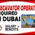 EXCAVATOR OPERATOR REQUIRED IN DUBAI