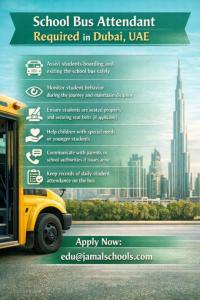 School Bus Attendant Required in Dubai
