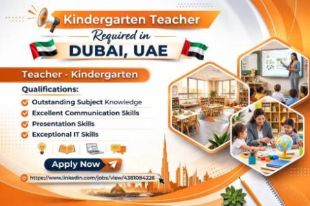 Kindergarten Teacher Required in Dubai