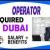 Operator Required in Dubai