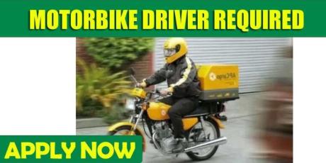 MOTORBIKE DRIVER REQUIRED