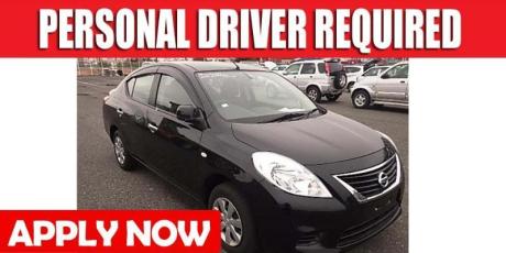 PERSONAL DRIVER REQUIRED