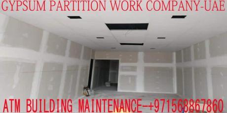 Gypsum Partition And False Ceiling Services in Ajman Dubai Sharjah Umm All Quwain UAE
