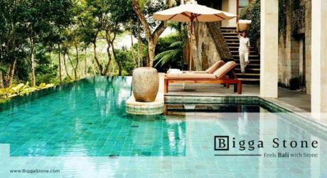 Bali Green Sukabumi Stone Tiles - The Best Swimming Pool Tiles