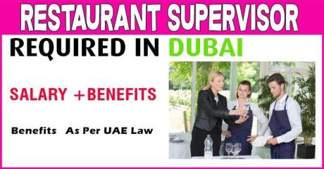 Restaurant Supervisor Required in Dubai