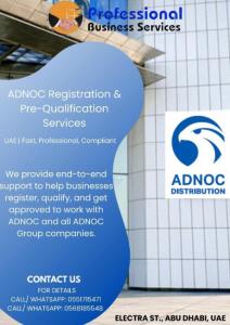 ADNOC REGISTRATION & PRE-QUALIFICATION SERVICES IN THE UAE