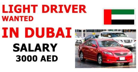 LIGHT DRIVER WANTED IN DUBAI
