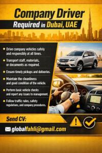Company Driver Required in Dubai