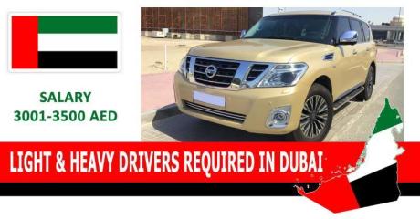 LIGHT & HEAVY DRIVERS REQUIRED IN DUBAI