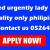 Urgently Lady Driver Required