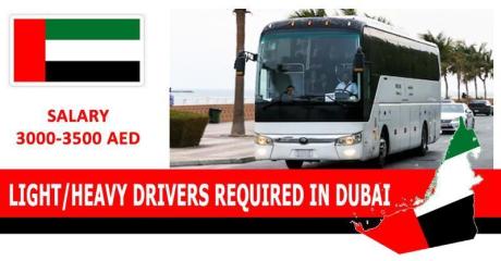 LIGHT-HEAVY DRIVERS REQUIRED IN DUBAI