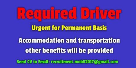 Driver Required Urgent for Permanent Basis