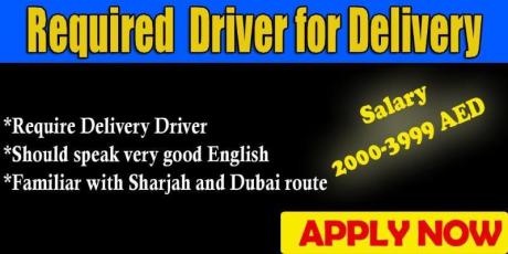 Driver Required for Delivery
