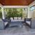 Garden lounge set, 5 seater and table