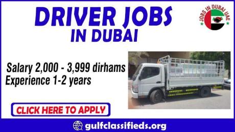 DRIVER JOBS IN DUBAI