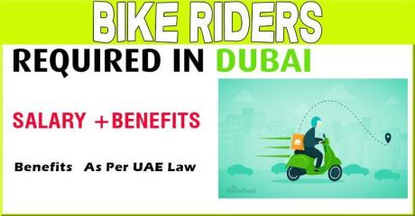 Bike Riders With Valid UAE D.L Required in Dubai