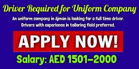 Driver Required for Uniform Company