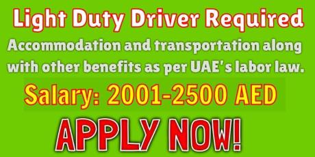 Light Duty Driver & Heavy Bus Driver Required