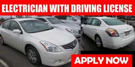 Electrician with Driving License required