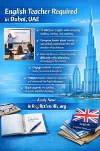 English Teacher Required in Dubai
