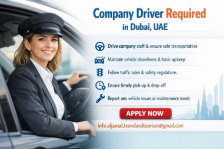Company Driver Required in Dubai