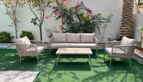 Sofa set rope style beige outdoor furniture garden furniture