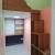 Loft bed partition with big wall