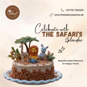 Jungle Adventure Safari Animal Birthday Cake