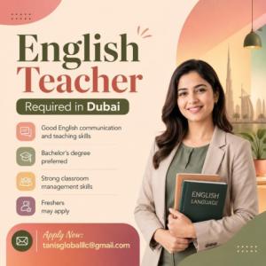 English Teacher Required in Dubai