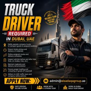 Truck Driver Required in Dubai
