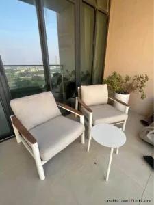 Outdoor sofa set with tables