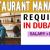 Restaurant Manager Required in Dubai -
