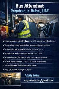 Bus Attendant Required in Dubai
