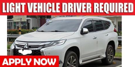 LIGHT VEHICLE DRIVER REQUIRED