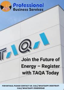 JOIN THE FUTURE OF ENERGY- REGISTER WITH TAQA TODAY
