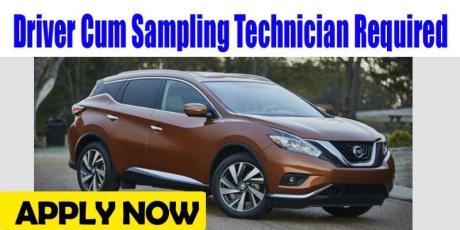 Driver Cum Sampling Technician Required