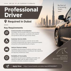 Professional Driver Required in Dubai