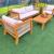 Outdoor wooden 5 seater garden sofa set