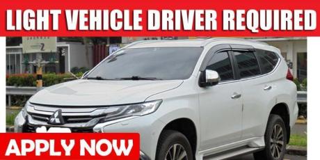 LIGHT VEHICLE DRIVER REQUIRED