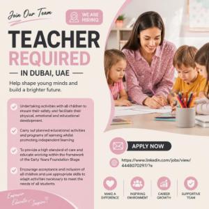 Teacher Required in Dubai